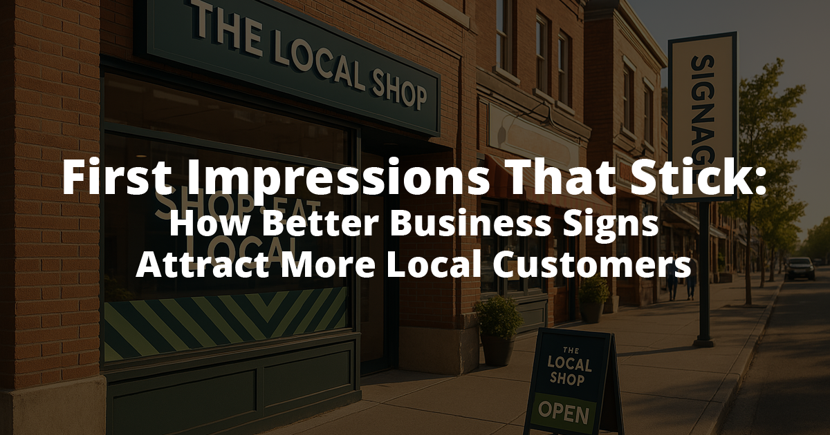 Creating better business signs that attract local customers with first impressions that stick