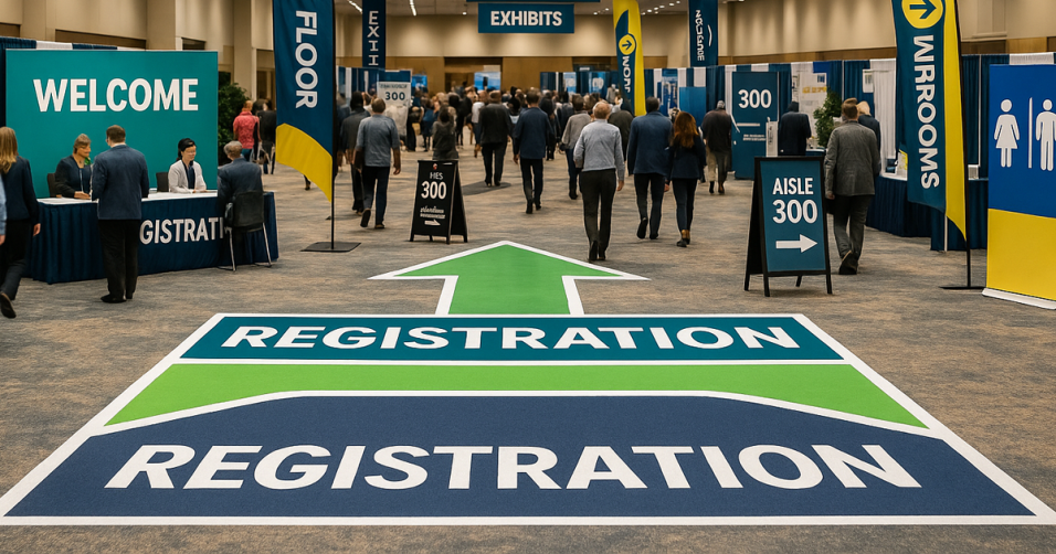 Large Event Directional Arrow Floor Graphic