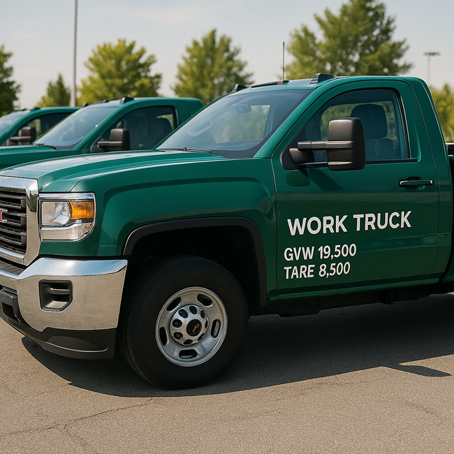 Work Truck GVW & TARE Decals