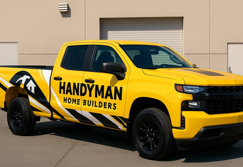 construction truck vehicle graphics wrap