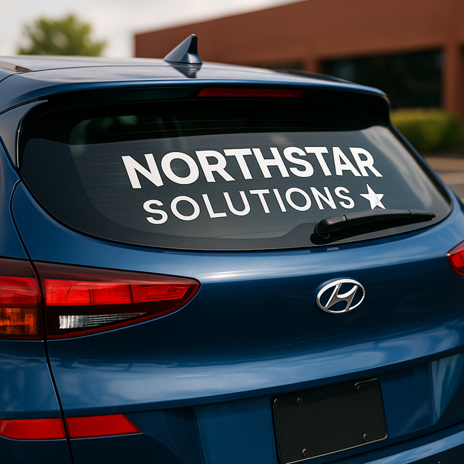 Backside Vehicle Window Graphics