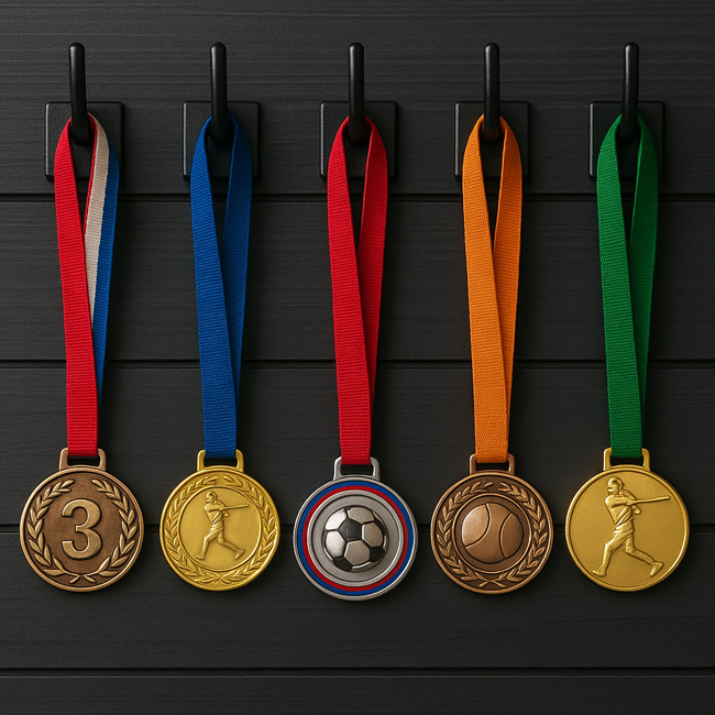 Custom sports and recognition medals
