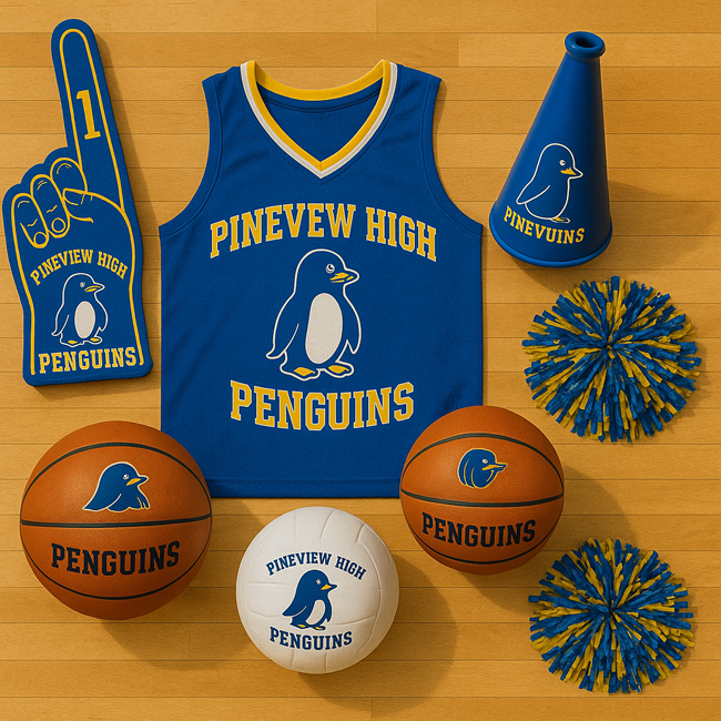 show your team and school spirit with fun promotional items