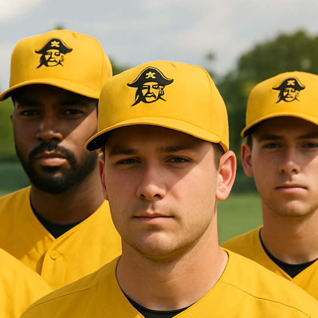 branded sports hats for players, coaches, and fans