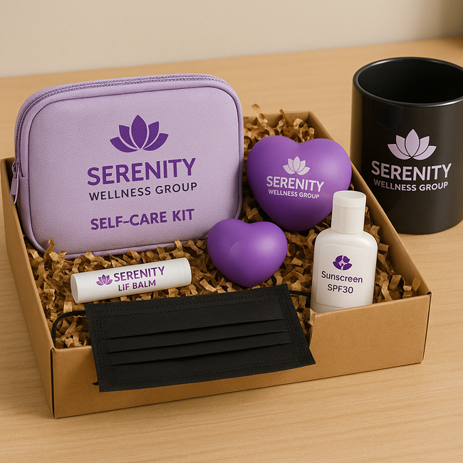 custom branded wellness products for customer giveaways