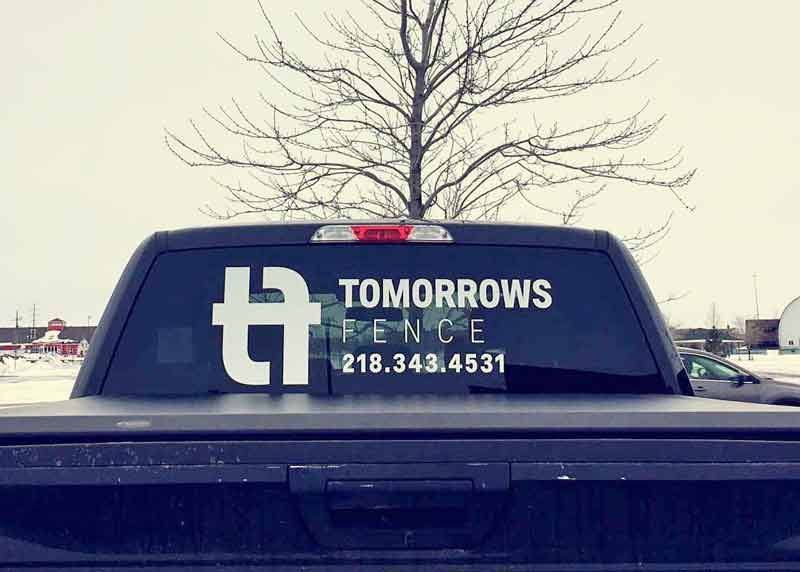 Backside Vehicle Window Graphics