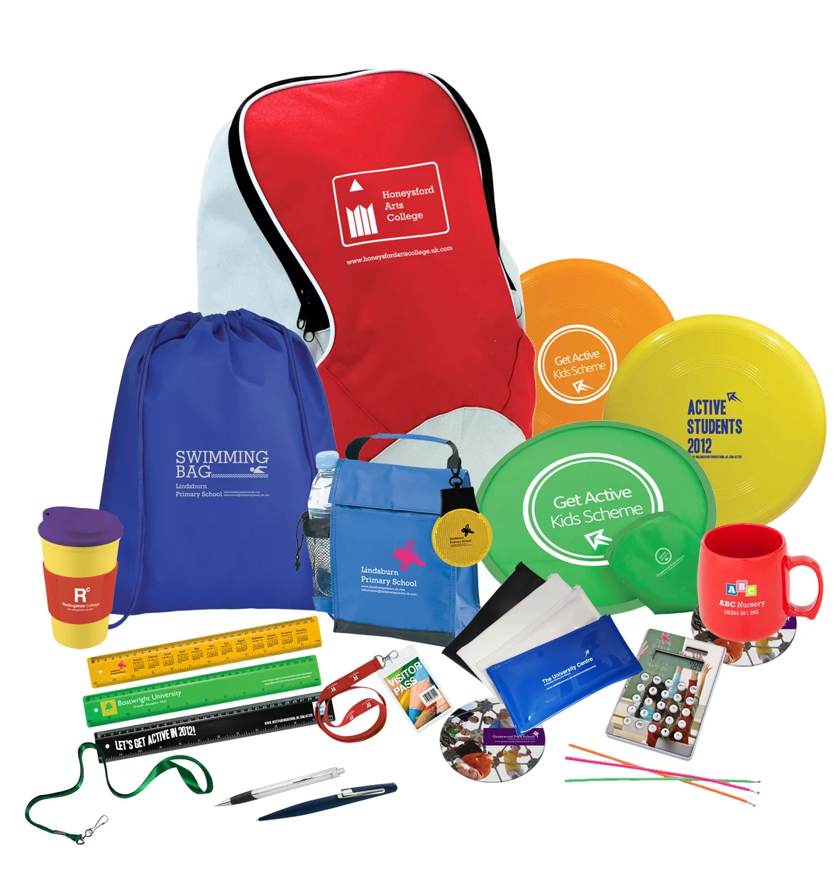 show your team and school spirit with fun promotional items
